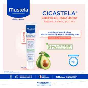 Mustela, la marca líder en el cuidado de la piel, lanza al mercado CICASTELA: Crema reparadora cutánea. 