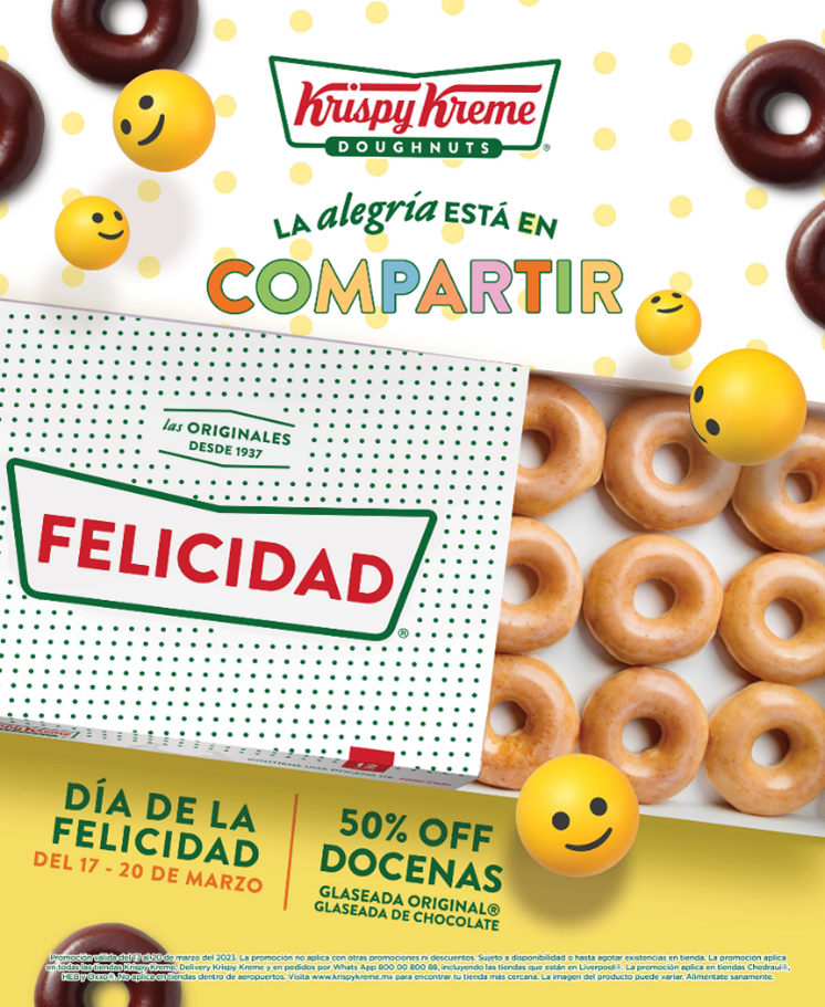 Saborear la vida y sentirse feliz con las donas de Krispy Kreme