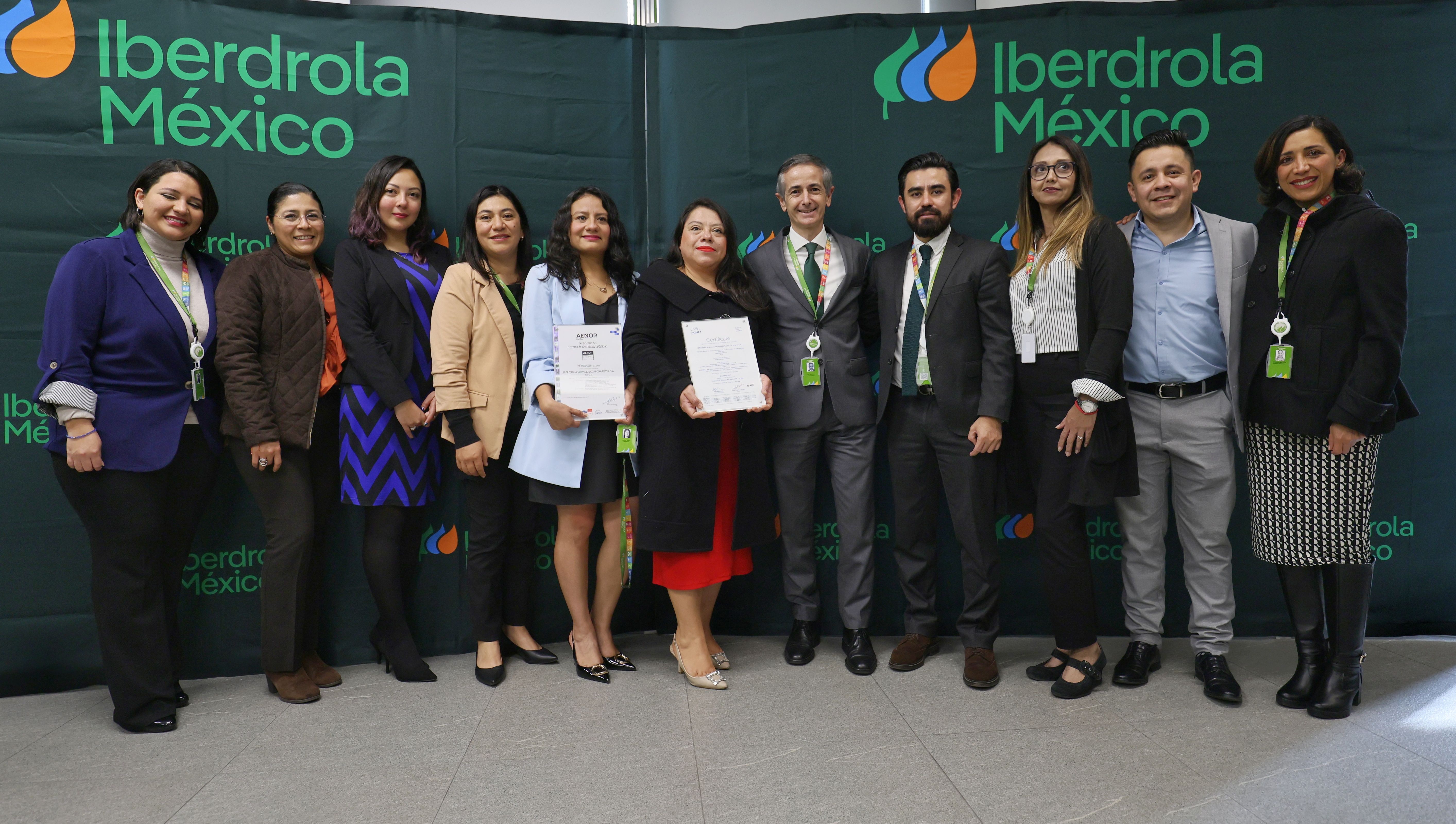 Fotografia Iberdrola México se certifica por la calidad de sus