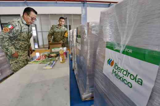 Iberdrola México entrega 1,500 despensas para las familias afectadas por las lluvias