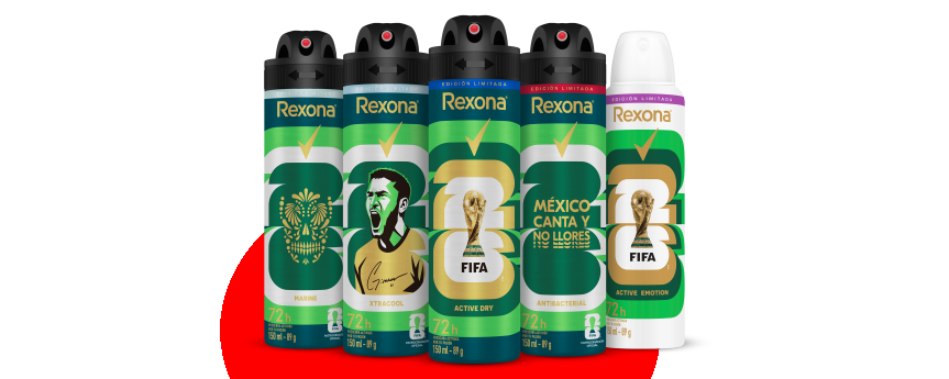 Rexona lanza ediciones coleccionables inspiradas en la Copa Mundial de la FIFA 2026™
