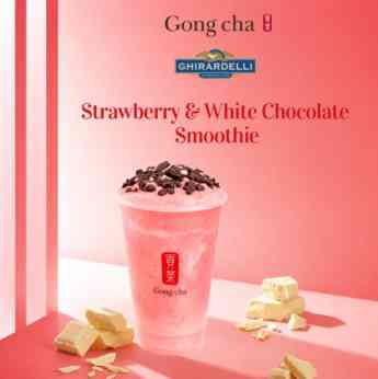 Strawberry & White Chocolate Smoothie, la nueva colaboración entre Gong cha y Ghirardelli