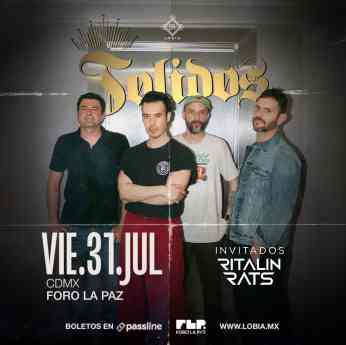 Tolidos regresa a la Ciudad de México con un concierto en Foro La Paz; Ritalin Rats será la banda invitada