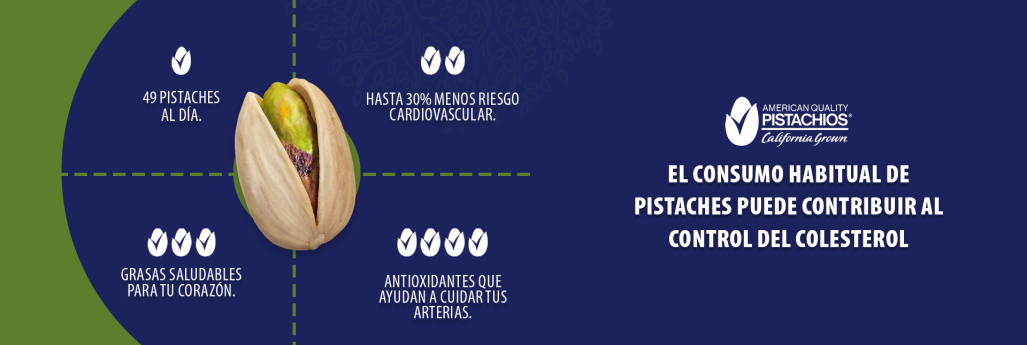 El consumo habitual de pistaches puede contribuir al control del colesterol 