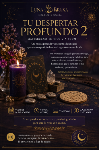 Luna Bruxa anuncia la segunda edición de la masterclass "El Despertar Profundo 2"