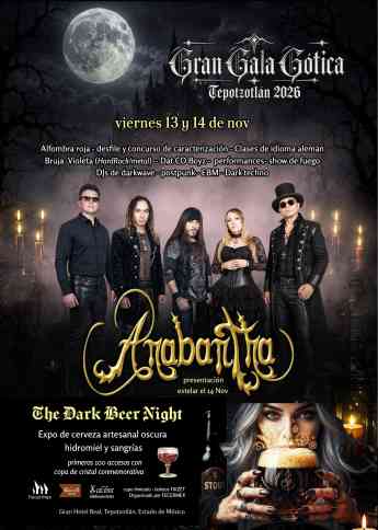 Tepotzotlán será la sede de la Gran Gala Gótica 2026 con la presentación del grupo musical Anabantha